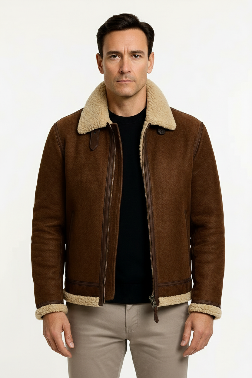 Veste Cuir Homme Slim Fit Cuir d'Agneau 1