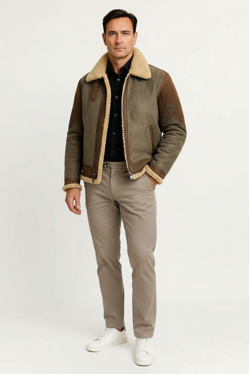 Veste Cuir Homme Slim Fit Cuir d'Agneau 4