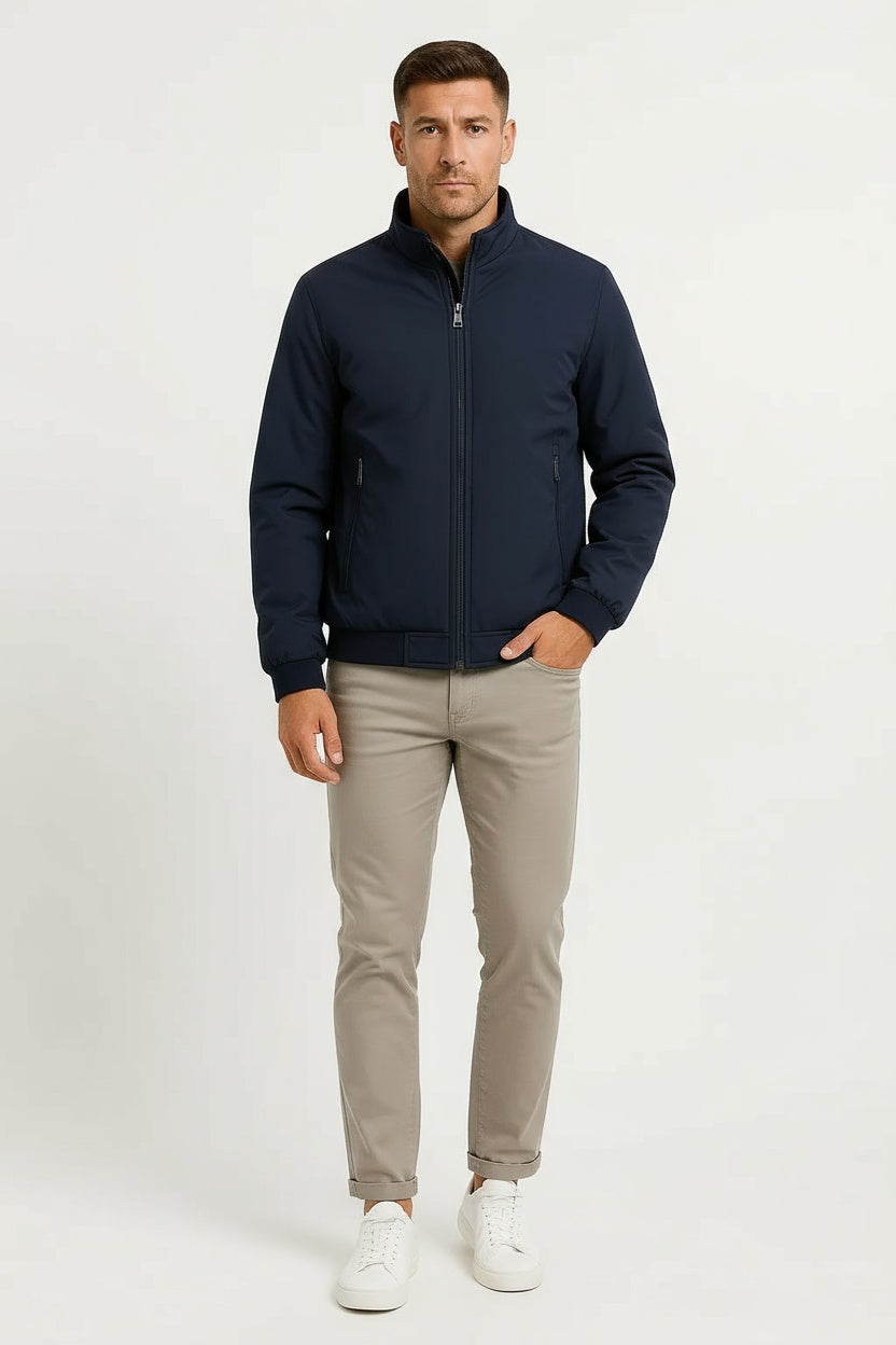 Veste Homme Bomber Polaire 100% Polyester Col Montant Casual Hiver 5