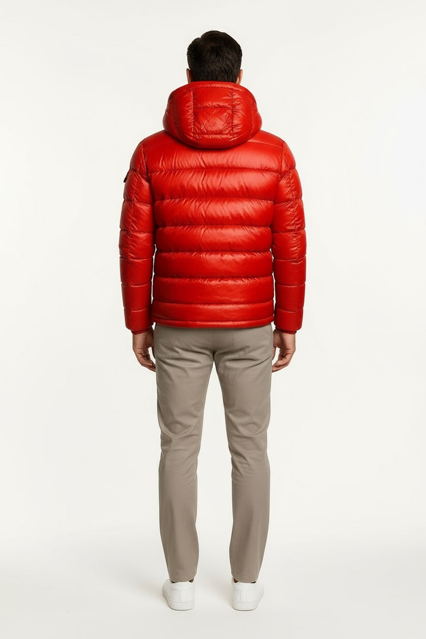 Veste Homme Matelassée Polyester Capuche Ajustable Noir 7