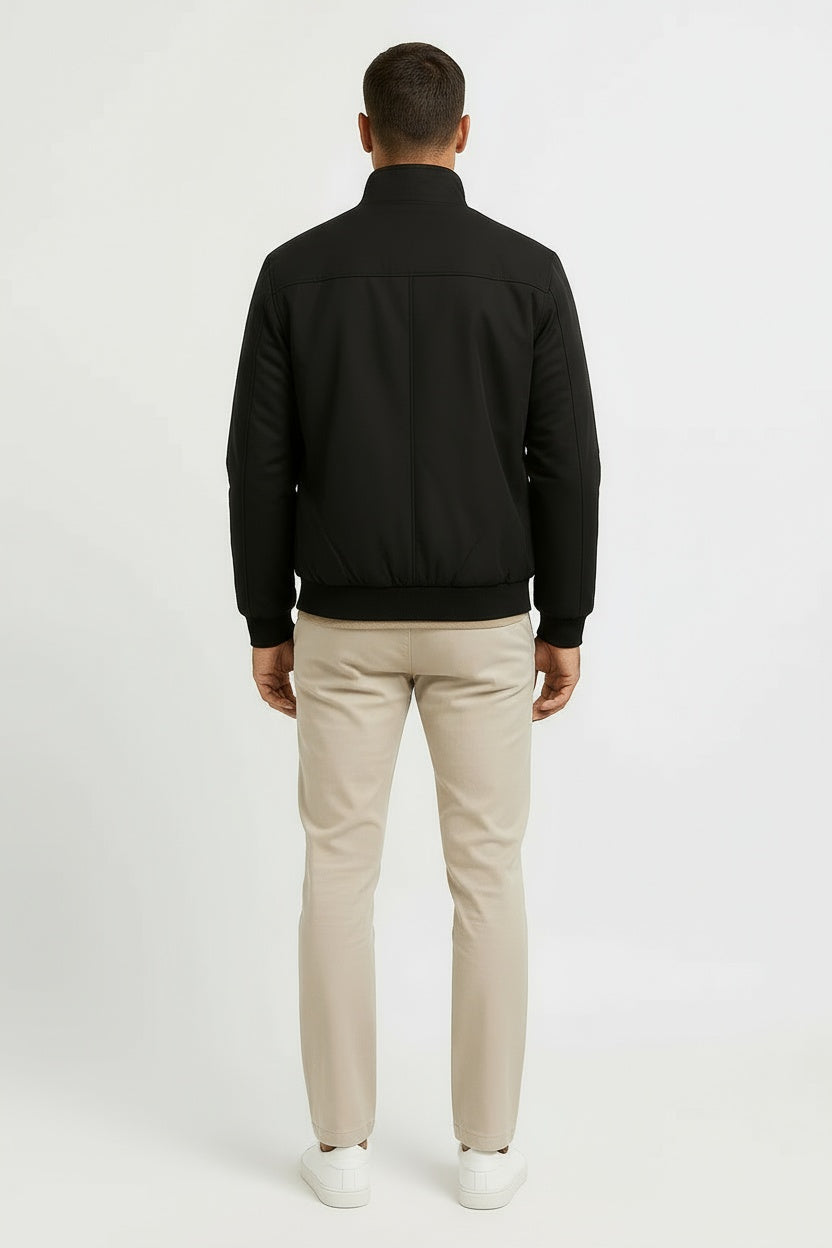 Veste Homme Bomber Polaire 100% Polyester Col Montant Casual Hiver 4